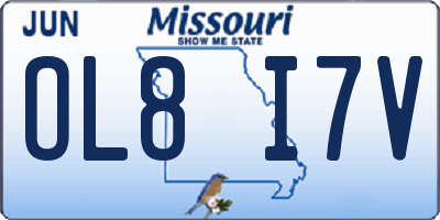 MO license plate OL8I7V