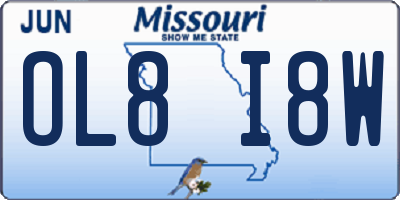 MO license plate OL8I8W