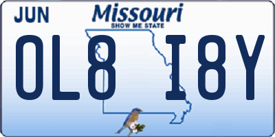 MO license plate OL8I8Y