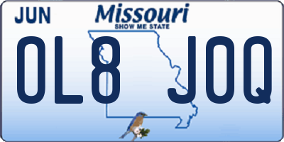 MO license plate OL8J0Q