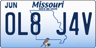 MO license plate OL8J4V