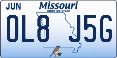 MO license plate OL8J5G