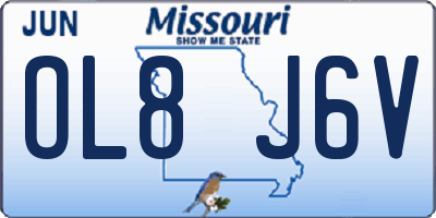 MO license plate OL8J6V