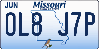 MO license plate OL8J7P