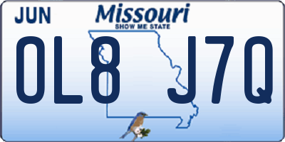 MO license plate OL8J7Q