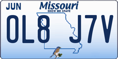 MO license plate OL8J7V
