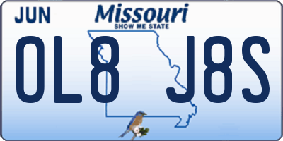 MO license plate OL8J8S