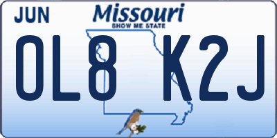 MO license plate OL8K2J