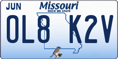 MO license plate OL8K2V