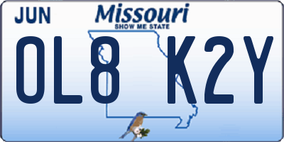 MO license plate OL8K2Y
