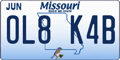 MO license plate OL8K4B