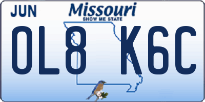 MO license plate OL8K6C