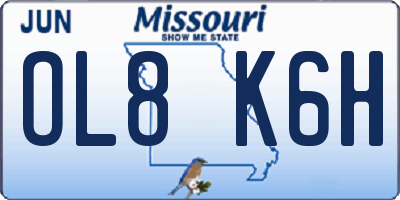 MO license plate OL8K6H