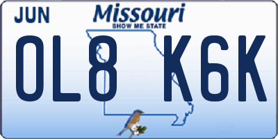 MO license plate OL8K6K
