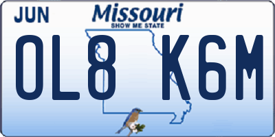 MO license plate OL8K6M