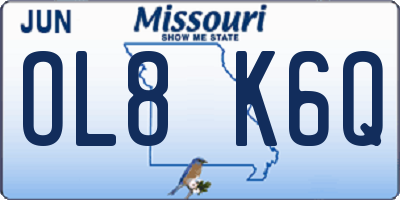 MO license plate OL8K6Q