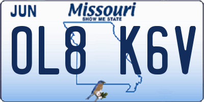 MO license plate OL8K6V