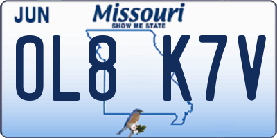 MO license plate OL8K7V