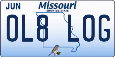 MO license plate OL8L0G