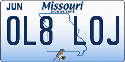 MO license plate OL8L0J