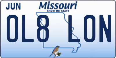 MO license plate OL8L0N