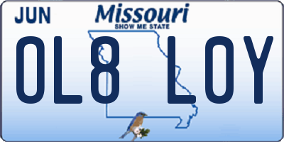 MO license plate OL8L0Y