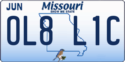 MO license plate OL8L1C