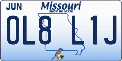 MO license plate OL8L1J
