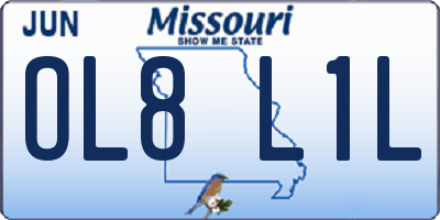 MO license plate OL8L1L