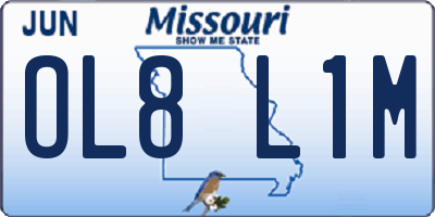MO license plate OL8L1M