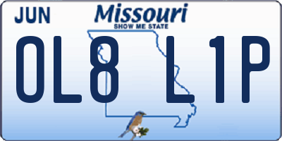 MO license plate OL8L1P