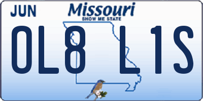 MO license plate OL8L1S