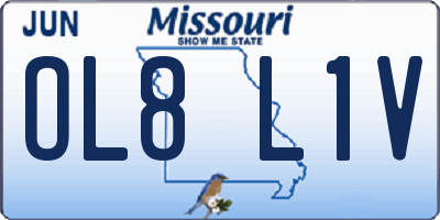 MO license plate OL8L1V
