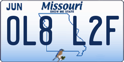 MO license plate OL8L2F
