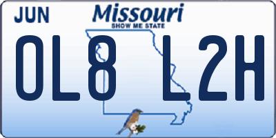 MO license plate OL8L2H