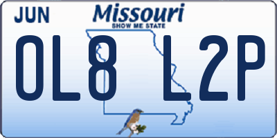 MO license plate OL8L2P