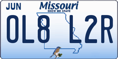 MO license plate OL8L2R