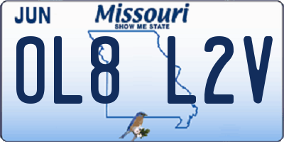 MO license plate OL8L2V
