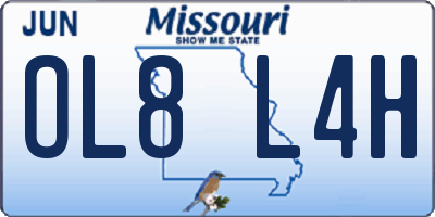 MO license plate OL8L4H