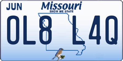MO license plate OL8L4Q