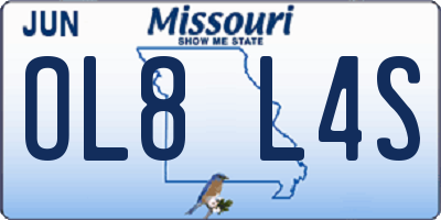 MO license plate OL8L4S