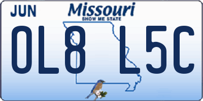 MO license plate OL8L5C