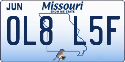 MO license plate OL8L5F