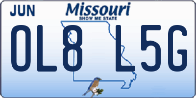 MO license plate OL8L5G