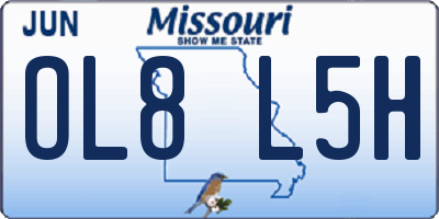MO license plate OL8L5H