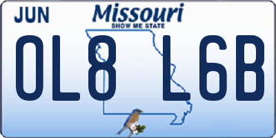 MO license plate OL8L6B