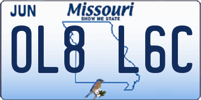 MO license plate OL8L6C