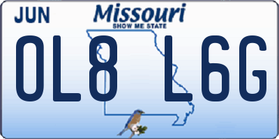 MO license plate OL8L6G
