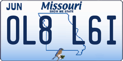 MO license plate OL8L6I