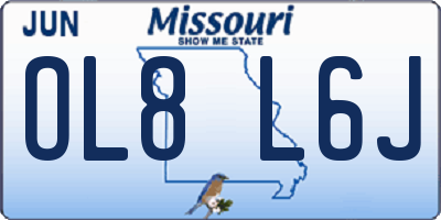 MO license plate OL8L6J